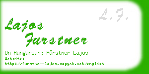 lajos furstner business card